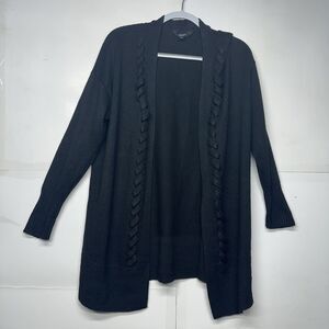 Simply Vera Vera Wang Women’s XL Black Open Front Cardigan Sweate